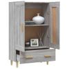 Aparador Alto De Madera Contrachapada Gris Sonoma 70x31x115 Cm Vidaxl