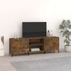 Mueble De Tv Madera De Ingeniería Roble Ahumado 150x30x50 Cm Vidaxl