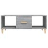 Mesa De Centro Madera Contrachapada Gris Sonoma 102x50x40 Cm Vidaxl