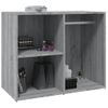 Mueble Vestidor Madera Contrachapada Gris Sonoma 80x40x65 Cm Vidaxl