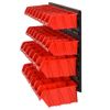 Set Estantes Taller 30 Uds Polipropileno Rojo Y Negro 77x39 Cm Vidaxl