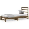 Sofá Cama Extraíble Madera Maciza De Pino Marrón 2x(90x200) Cm Vidaxl