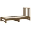 Sofá Cama Extraíble Madera Maciza De Pino Marrón 2x(90x200) Cm Vidaxl