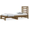 Sofá Cama Extraíble Madera Maciza De Pino Marrón 2x(90x200) Cm Vidaxl