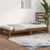 Sofá Cama Extraíble Madera Maciza De Pino Marrón 2x(90x200) Cm Vidaxl