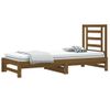 Sofá Cama Extraíble Madera Maciza De Pino Marrón 2x(90x200) Cm Vidaxl