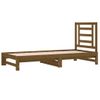 Sofá Cama Extraíble Madera Maciza De Pino Marrón 2x(90x200) Cm Vidaxl