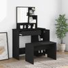 Juego De Muebles De Tocador Negro 86,5x35x136 Cm Vidaxl