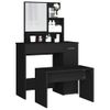 Juego De Muebles De Tocador Negro 86,5x35x136 Cm Vidaxl