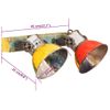 Lámpara De Pared Industrial Multicolor E27 45x25 Cm Vidaxl