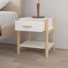 Mesitas De Noche 2 Uds Madera Contrachapada Blanco 42x38x45 Cm Vidaxl