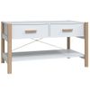 Mesa De Centro Madera Contrachapada Blanco 82x48x45 Cm Vidaxl