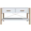 Mesa De Centro Madera Contrachapada Blanco 82x48x45 Cm Vidaxl