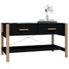 Mesa De Centro Madera Contrachapada Negro 82x48x45 Cm Vidaxl