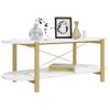 Mesa De Centro Madera Contrachapada Blanco 110x48x40 Cm Vidaxl