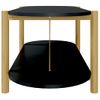 Mesa De Centro Madera Contrachapada Negro 110x48x40 Cm Vidaxl