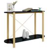 Mesa Consola De Madera Contrachapada Negro 110x38x75 Cm Vidaxl