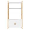 Aparador Alto Madera Contrachapada Blanco 80x40x153 Cm Vidaxl