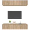 Muebles Tv 4 Uds Madera Contrachapada Roble Sonoma 80x30x30 Cm Vidaxl