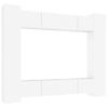 Set De Muebles Para Tv 8 Piezas Madera Contrachapada Blanco Vidaxl