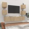 Set De Muebles Para Tv 6 Pzas Madera Contrachapada Roble Sonoma Vidaxl