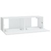 Set De Muebles Para Tv 8 Piezas Madera Contrachapada Blanco Vidaxl