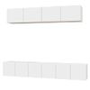 Set De Muebles Para Tv 5 Piezas Madera Contrachapada Blanco Vidaxl