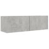 Mueble De Pared De Tv Madera Contrachapada Gris Hormigón Vidaxl