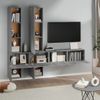 Mueble De Pared Para Tv Madera Contrachapada Gris Sonoma Vidaxl