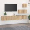 Mueble De Pared Para Tv Madera Contrachapada Color Roble Sonoma Vidaxl