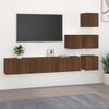 Mueble De Pared Para Tv Madera Contrachapada Roble Marrón Vidaxl