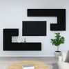 Mueble De Pared Para Tv Madera Contrachapada Negro Vidaxl