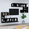 Mueble De Pared Para Tv Madera Contrachapada Negro Vidaxl