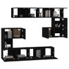 Mueble De Pared Para Tv Madera Contrachapada Negro Vidaxl