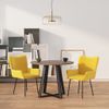 Sillas De Comedor 2 Unidades Terciopelo Amarillo Vidaxl