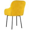 Sillas De Comedor 2 Unidades Terciopelo Amarillo Vidaxl