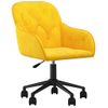 Silla De Oficina Giratoria De Terciopelo Amarillo Vidaxl