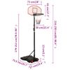 Canasta De Baloncesto Polietileno Blanco 216-250 Cm Vidaxl