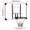 Tablero De Baloncesto Policarbonato Transparente 106x69x3 Cm Vidaxl