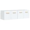 Armarios Pared 2 Uds Contrachapada Blanco Brillo 60x36,5x35 Cm Vidaxl