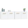 Armarios Pared 2 Uds Contrachapada Blanco Brillo 60x36,5x35 Cm Vidaxl