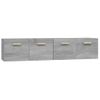 Armarios De Pared 2 Uds Contrachapada Gris Sonoma 80x35x36,5 Cm Vidaxl