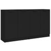 Aparadores 2 Uds Madera Contrachapada Negro 60x30x70 Cm Vidaxl