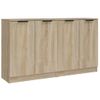 Aparadores 2 Uds Madera Contrachapada Roble Sonoma 60x30x70 Cm Vidaxl