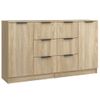 Aparadores 2 Uds Madera Contrachapada Roble Sonoma 60x30x70 Cm Vidaxl