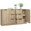 Aparadores 2 Uds Madera Contrachapada Roble Sonoma 60x30x70 Cm Vidaxl