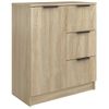 Aparadores 2 Uds Madera Contrachapada Roble Sonoma 60x30x70 Cm Vidaxl