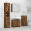 Set De Muebles De Baño 4 Piezas Madera Contrachapada Roble Humo Vidaxl