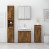 Set De Muebles De Baño 4 Piezas Madera Contrachapada Roble Humo Vidaxl