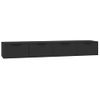 Armarios De Pared 2 Uds Madera Contrachapada Negro 68x30x20 Cm Vidaxl